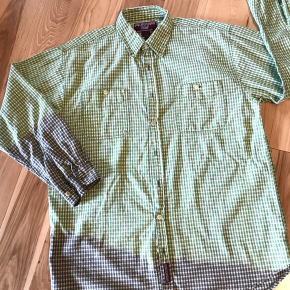 Upcycled Plaid Christmas Shirt, Plus Size: Bleached, Painted Holiday Graphics - Picture 7 of 12